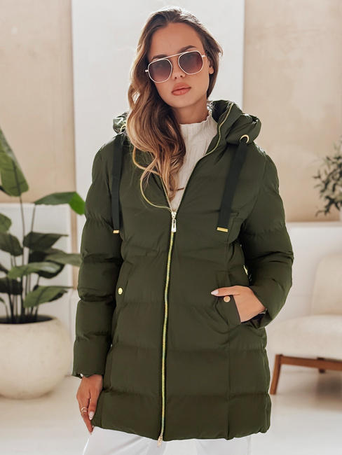 Damen Winterjacke mit Kapuze GABRIELLE grün Dstreet TY4364