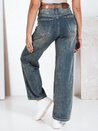 Damen Jeanshose mit weitem Bein blau Dstreet UY2788