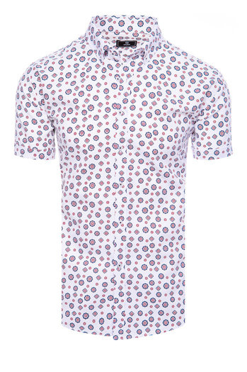 Herren Kurzarm Hemd Farbe Weiß DSTREET KX1021