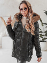 Damen Winterjacke NORINA gesteppt mit Pelz schwarz Dstreet TY5054