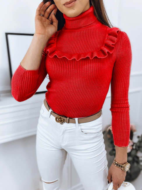 Damen Pullover NOAH Rot Dstreet MY1451