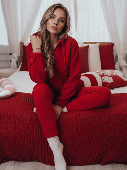 Damen Trainingsanzug Set AMILIA PREMIUM rot Dstreet AY1114