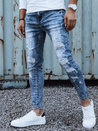 Herren Denim-Hose mit Löchern slim fit blau Dstreet UX4451