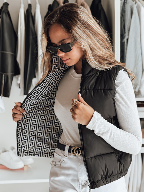 URBANELLE Damen Steppweste schwarz Dstreet TY4974