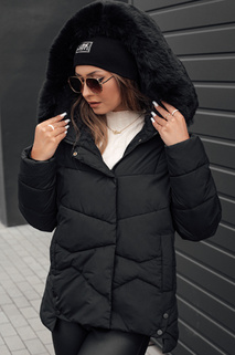 Damen FIXMIX gesteppte Winterjacke mit Kapuze schwarz Dstreet TY4672