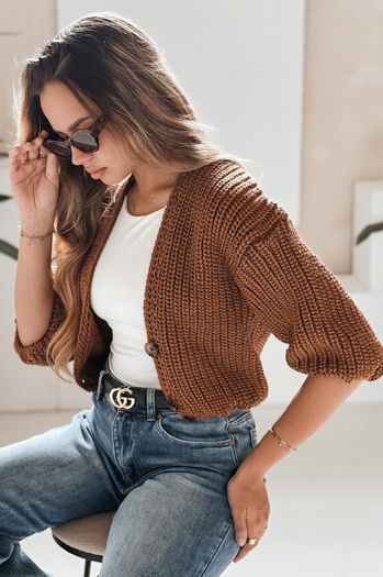 Damen Strickjacke NUTI Farbe Camel DSTREET MY1678