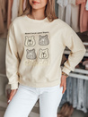 Damen Sweatshirt in Übergröße mit Teddybären MISOBEARS ecru Dstreet BY1435
