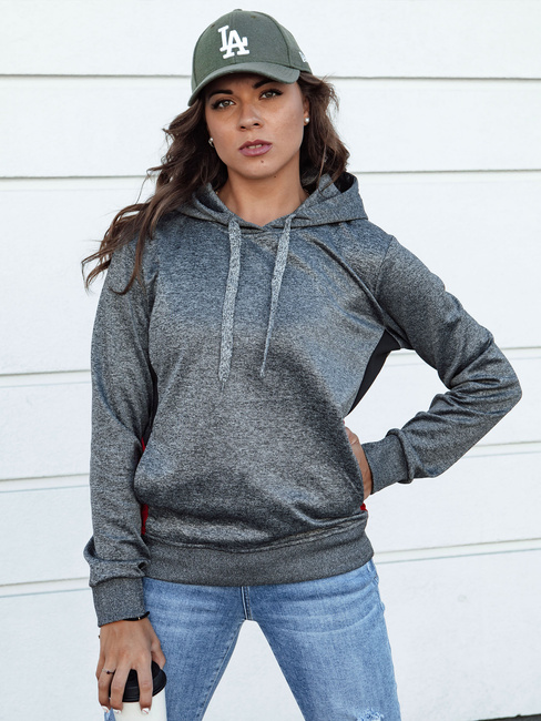 Damen Sport-Kapuzenpullover GIM dunkelgrau Dstreet BY1335