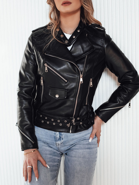 Damen Lederjacke ROLDAN schwarz Dstreet TY4180