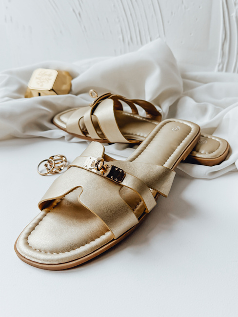 ZALVETA Damen Gold Dstreet Flip-Flops ZY0980