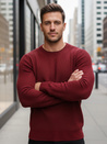 Burgunderroter Pullover für Männer WX2295