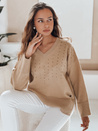 amski Pullover mit V-Ausschnitt VERALIA camel Dstreet MY2518