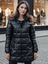 WINTERZIP Damen Steppwinterjacke mit Kapuze schwarz Dstreet TY4568
