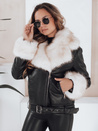 Damen Ramones Jacke mit Pelz schwarz Dstreet TY5122
