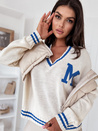 Damen Oversize Pullover MIRAGE Farbe Creme DSTREET MY2222