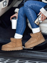 Damen Plateau-Schneestiefel beige Dstreet ZY1066