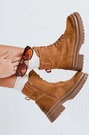 Damenstiefel BASTEL Farbe Camel DSTREET ZY0425