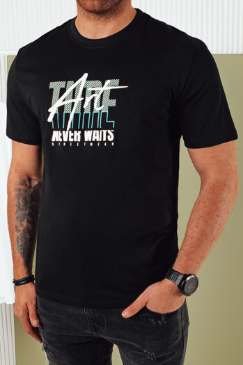 Bedrucktes Herren-T-Shirt schwarz Dstreet RX5391