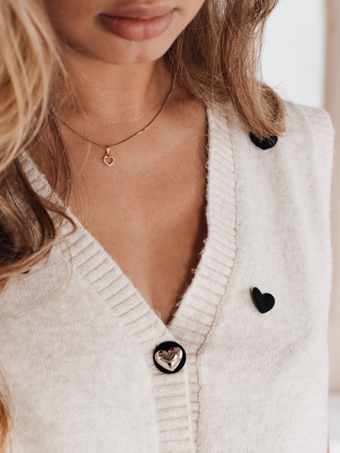 Ärmelloser Damen-Pullover weiß Dstreet MY2520