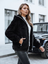 Damen Pelzjacke mit Kapuze schwarz Dstreet TY5271