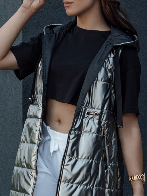 Damen Steppweste PIXIECODE dunkelgrau Dstreet TY4437