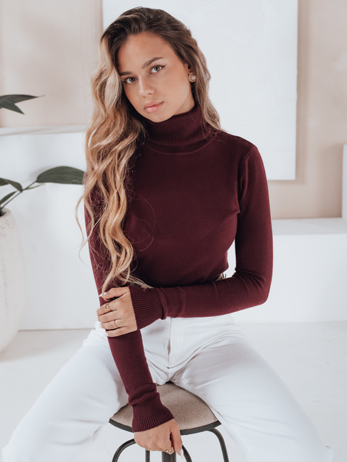  Damen-Rollkragenpullover VANORIA burgundy Dstreet MY2490