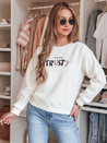 Damen Sweatshirt in Übergröße mit Stickerei SOFTRUS ecru Dstreet BY1411