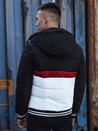Herren Steppwinterjacke mit Kapuze schwarz Dstreet TX4869