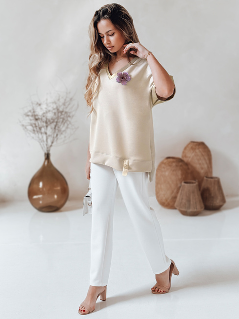 Damenbluse in Übergröße SHINE LOVE beige Dstreet RY2914