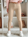 CLARET Damen Denim-Hose mit Gürtel Set in hellbraun Dstreet UY2455