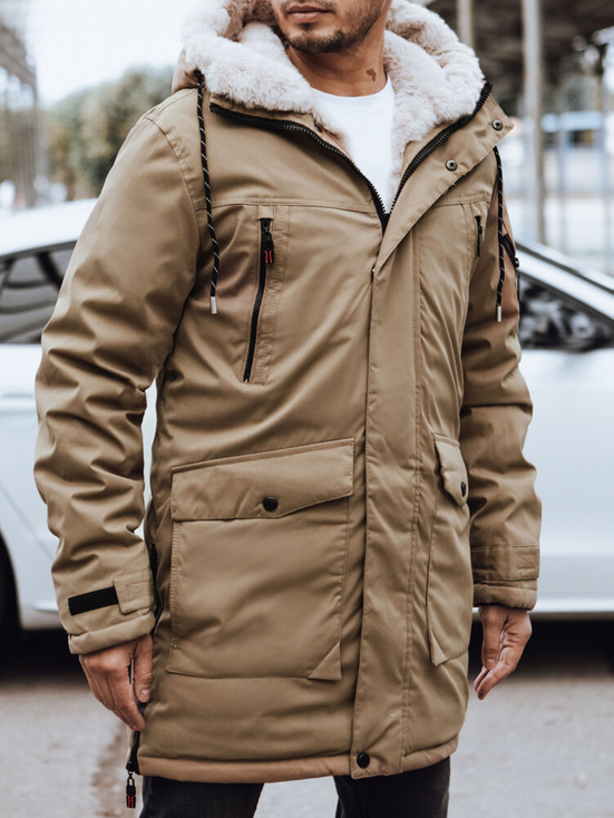 Herren Winterjacke Farbe Dunkelbeige DSTREET TX4593