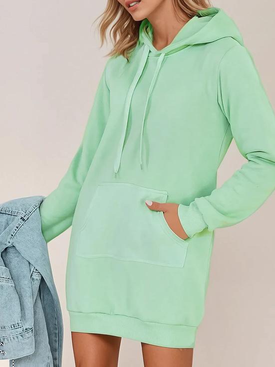 Langer Damen-Kapuzenpullover in Übergröße TIMMY mint Dstreet EY2561