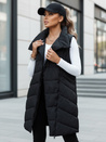 Damen Steppweste lang ohne Kapuze SERKIS schwarz Dstreet TY4524