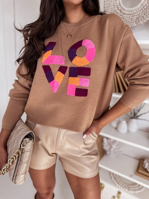 Damen Pullover in Übergröße HARPER camel Dstreet MY1983