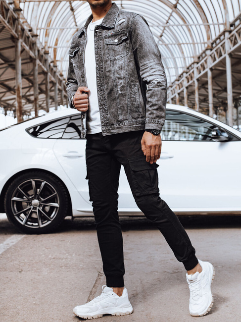 Graue Jeansjacke für Herren von Dstreet TX4697
