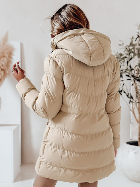 Damen Winterjacke mit Kapuze GABRIELLE beige Dstreet TY4365
