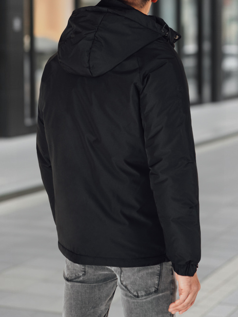 Herren Winterjacke mit Kapuze schwarz Dstreet TX5108