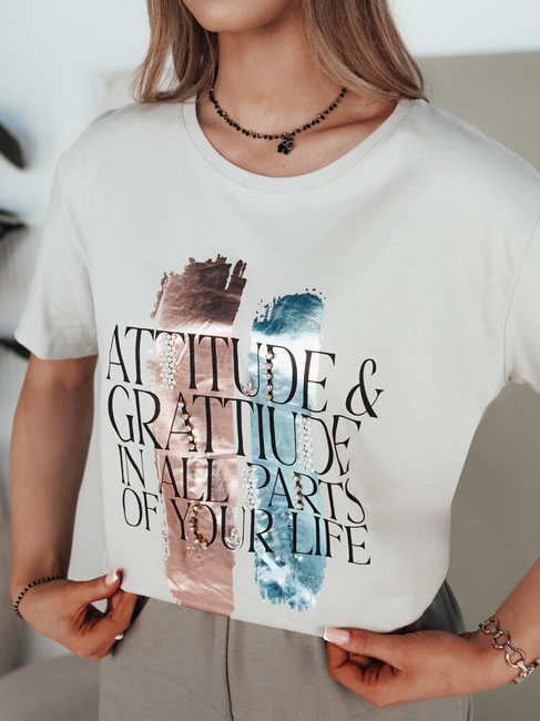 Damen T-shirt mit Aufdruck MISTAL Farbe Hellgrau DSTREET RY2578