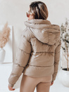Damen SNOWLIKE gesteppte Winterjacke mit Kapuze hellbeige Dstreet TY4931