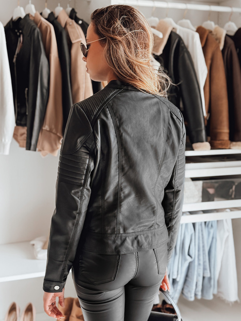 ROCKMISS Damen Lederjacke schwarz Dstreet TY4965