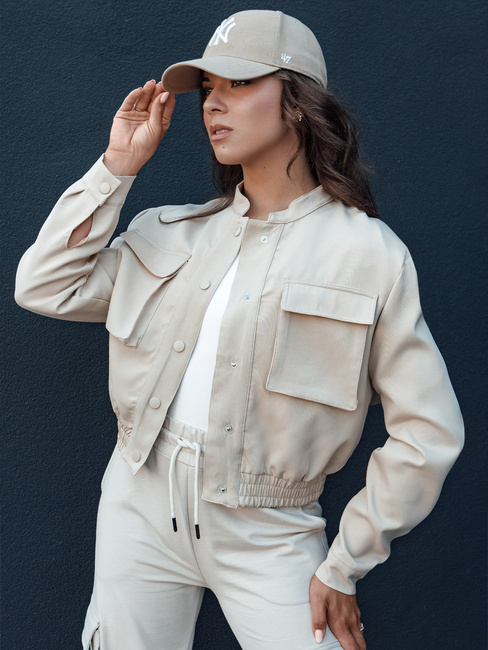 Damen Bomberjacke PRIEV beige Dstreet TY4306