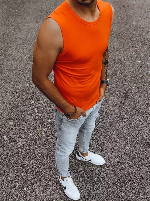 Herren Tanktop Orange Dstreet RX4919