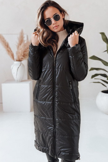 Damen Übergangsjacke ORVITA gesteppt mit Kapuze schwarz Dstreet TY5024