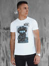 Bedrucktes weißes Herren-T-Shirt Dstreet RX5537_1