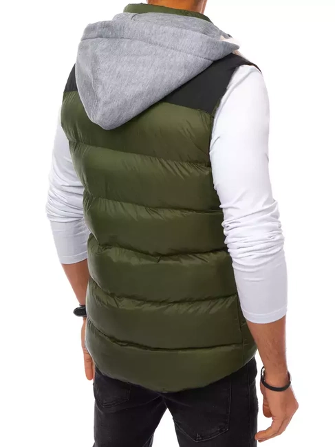 Herren Weste mit Kapuze Farbe Grün DSTREET TX3935