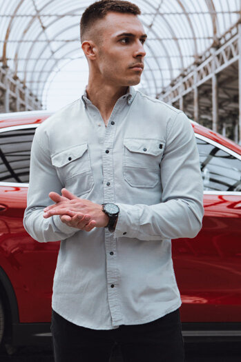 Herren Jeanshemd Farbe Blau DSTREET DX2578