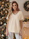 Damenbluse in Übergröße SHINE LOVE beige Dstreet RY2914z