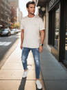 Besticktes Cappuccino-T-Shirt für Männer Dstreet RX5638