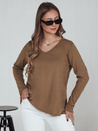 Damenbluse in Übergröße VAVLSTYLES einfarbig camel Dstreet RY2686