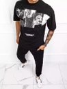 Herren T-shirt mit Aufdruck Schwarz Dstreet RX4845